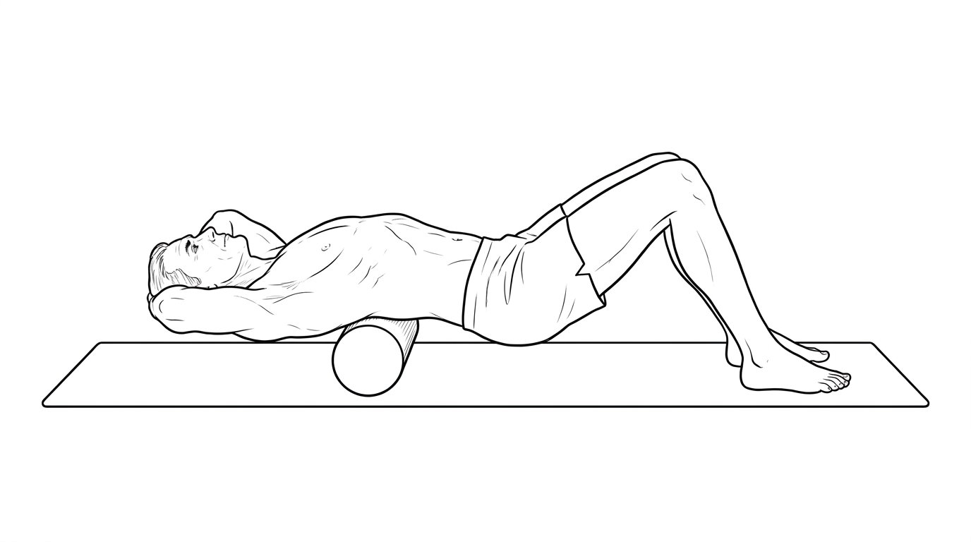 T-spine extension on roller