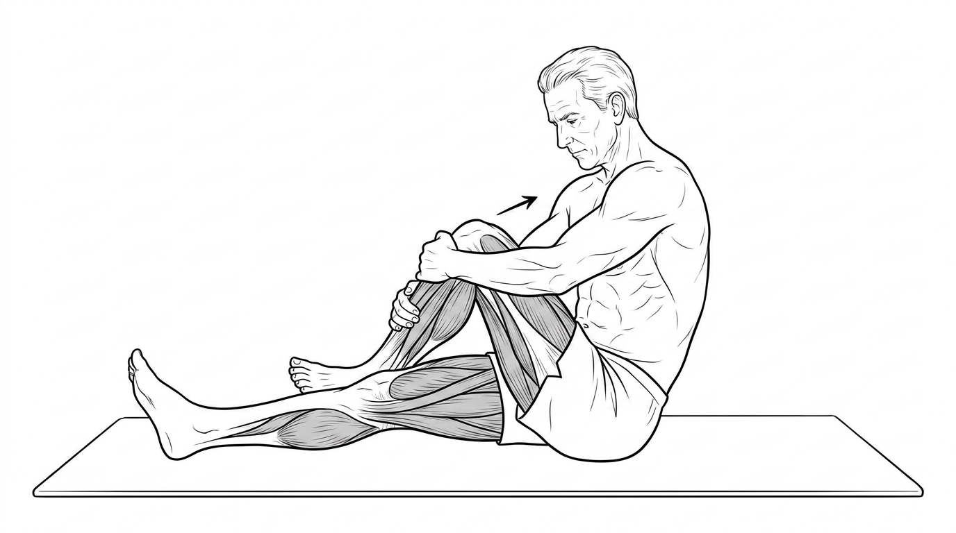Cross-body knee pull (abductors)