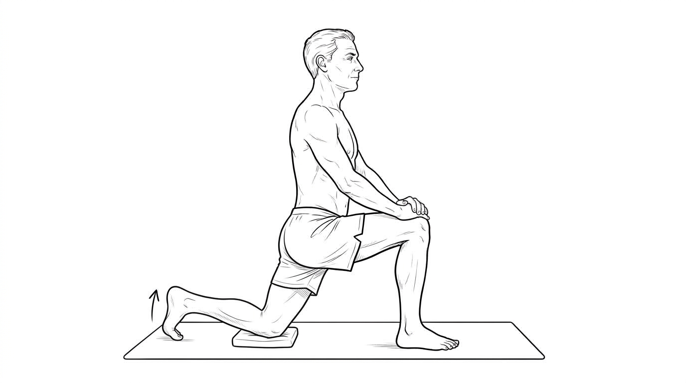 Kneeling lunge tib raise