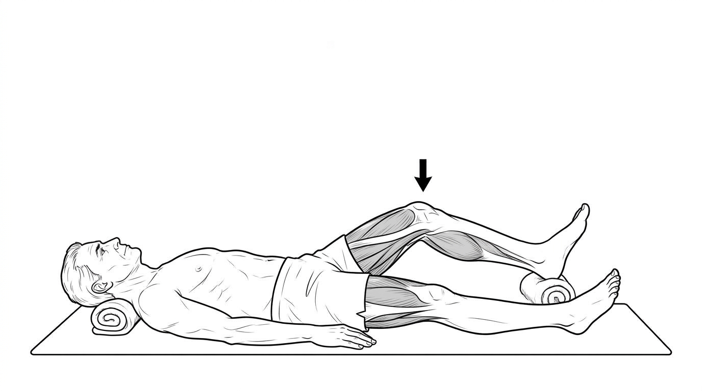 Heel-propped knee extension