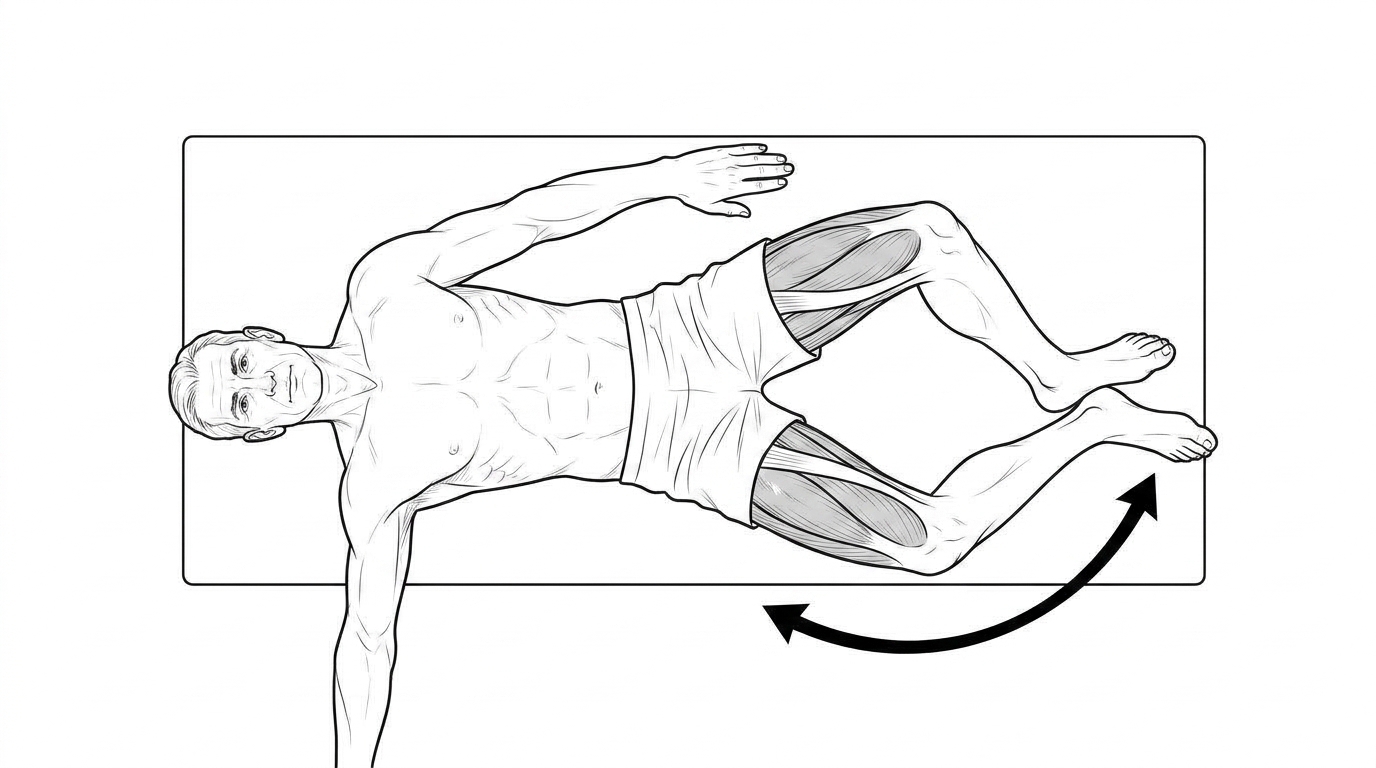 Supine knee drops (bent-knee)